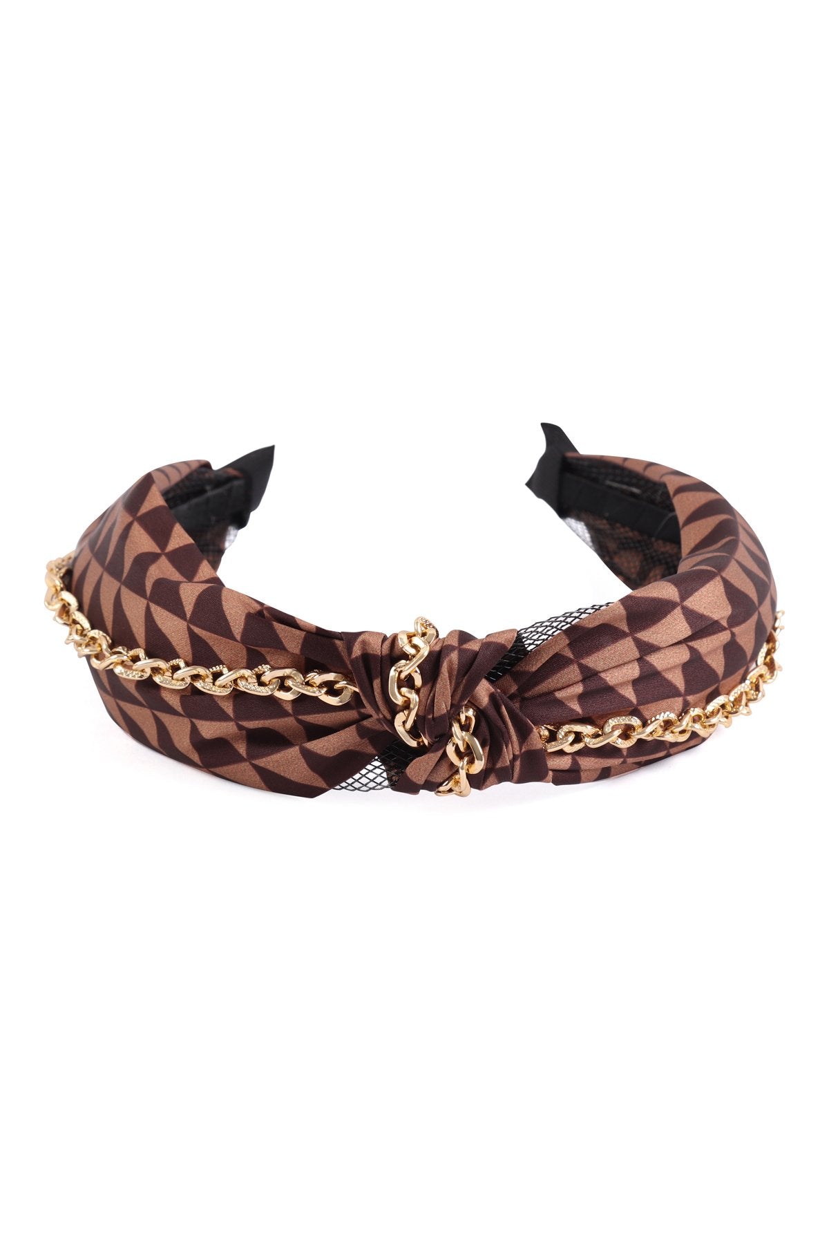 Chevron Pattern With Chain Knot Headband - 3 COLORS