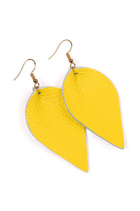 Thumbnail for Teardrop Shape Pinched Leather Earrings - 18 COLORS -