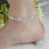 Thumbnail for Fashion Hut - Multi Row Crystal Chain Anklet Ankle Bracelet -