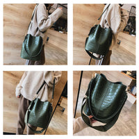 Thumbnail for Blake Shoulder Bag - Olive Croc - 1 COLOR -