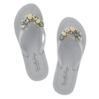 Thumbnail for SAND BY SAYA N.Y. - Blue York - Rhinestone Flat Flip Flops Sandal - 5 COLORS -