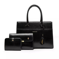 Thumbnail for Savoy - Anna Womens Handle Bag (3 Piece Set) - Black - 1 COLOR -