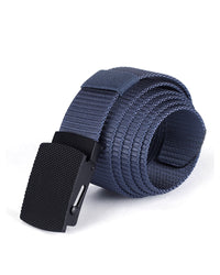 Thumbnail for Mens Adjustable Nylon Strap Military Tactical Web Belt Metal Buckle - 6 COLORS -