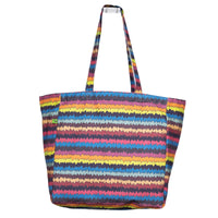 Thumbnail for Cabin Measures - Zigzag Keep-'Em-Separated Cotton Canvas Tote Bag -