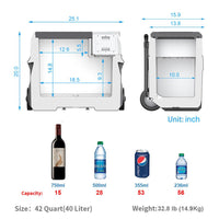 Thumbnail for ACOPOWER LionCooler X40A Combo, Portable Fridge Freezer Cooler (42 Quart Capacity) & Extra Backup 173Wh Battery -