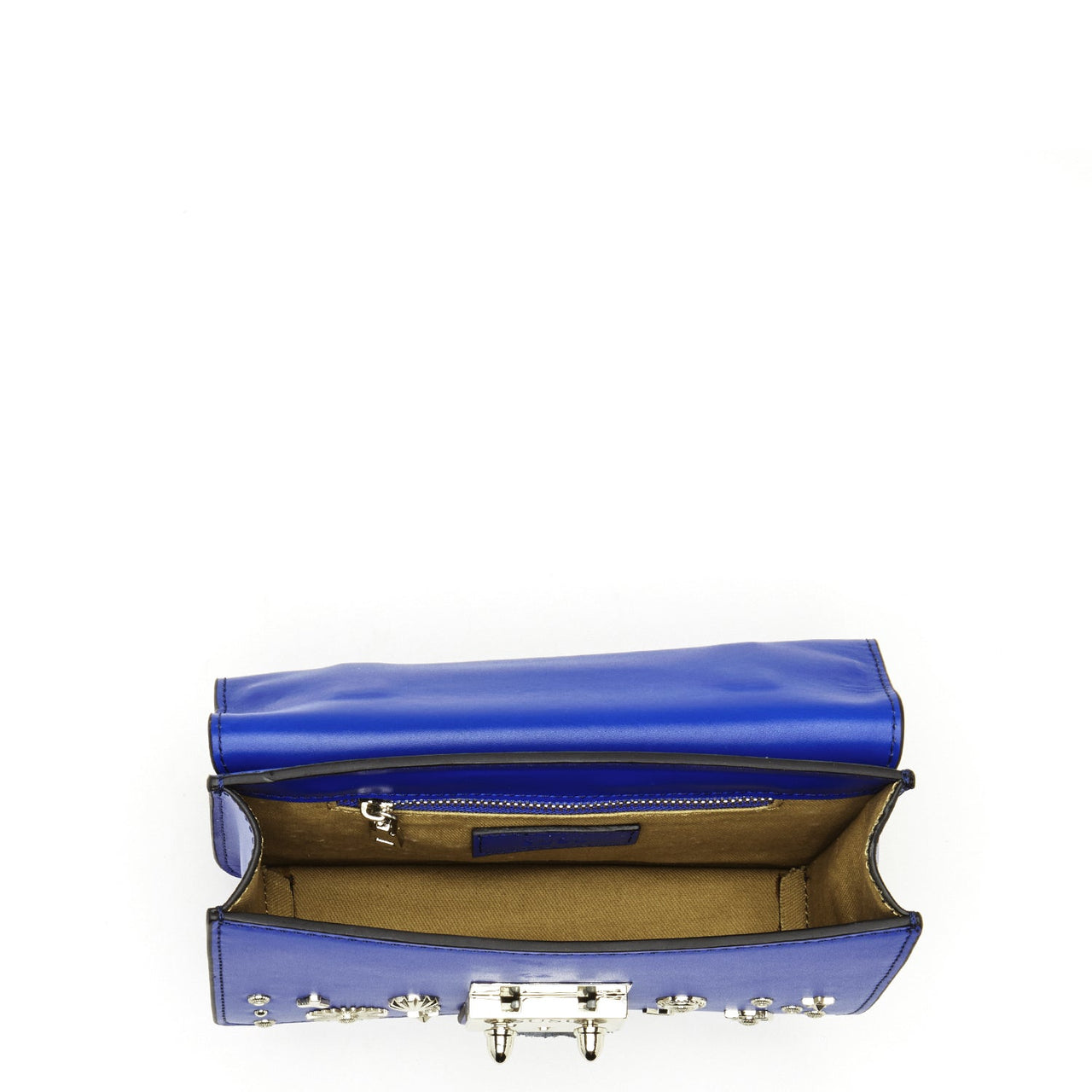 The Hollywood Studded Leather Crossbody Bag Cobalt Blue -