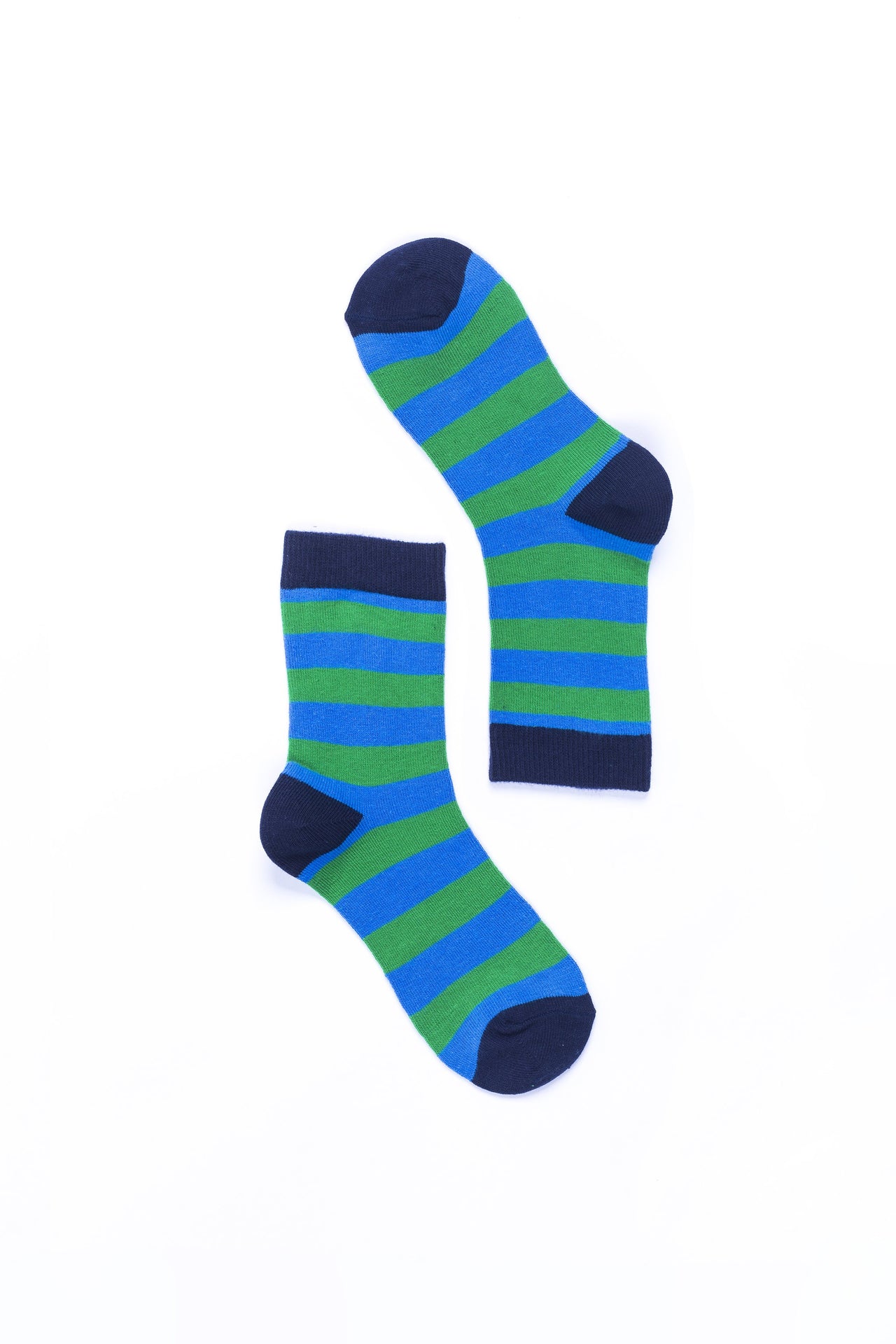 Women's Blue Grass Stripe Socks - 1 COLOR -