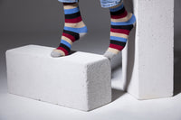 Thumbnail for Men's Beige Stone Stripe Socks - 1 COLOR -