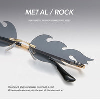 Thumbnail for Rimless Fire Shaped Women Sun Shades - Glasses - [10-15 DAY DELIVERY] - 11 COLORS -