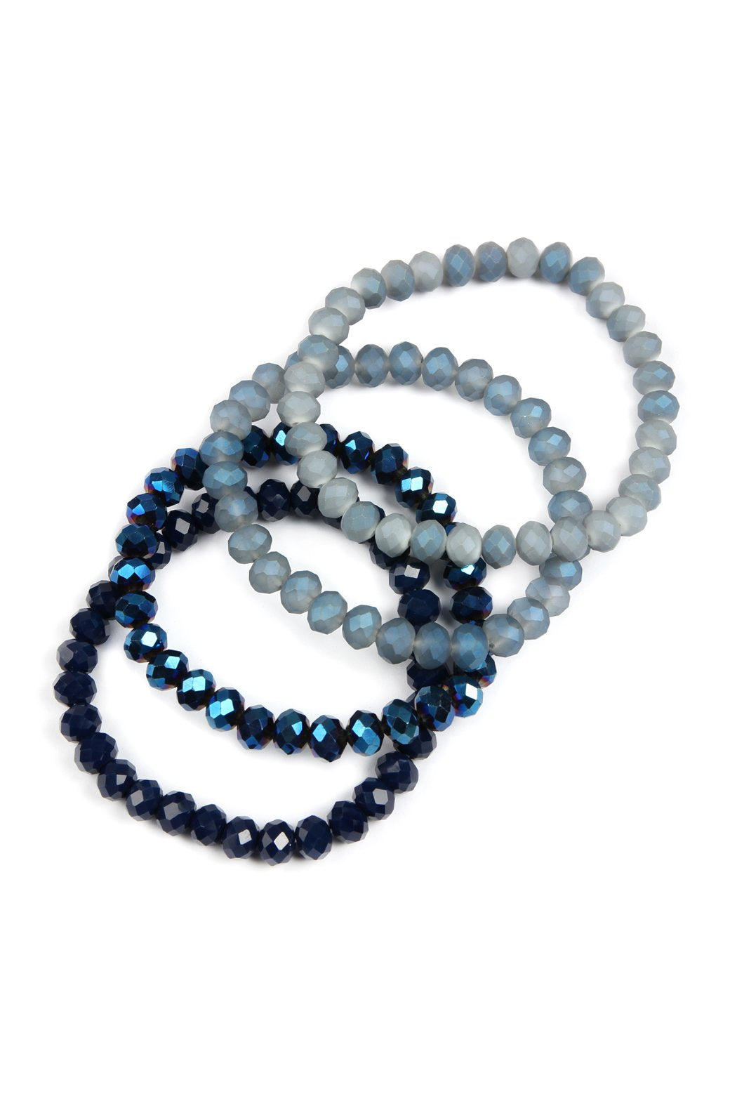 Four-Line Glass Beads Stretch Bracelet - 8 COLORS -