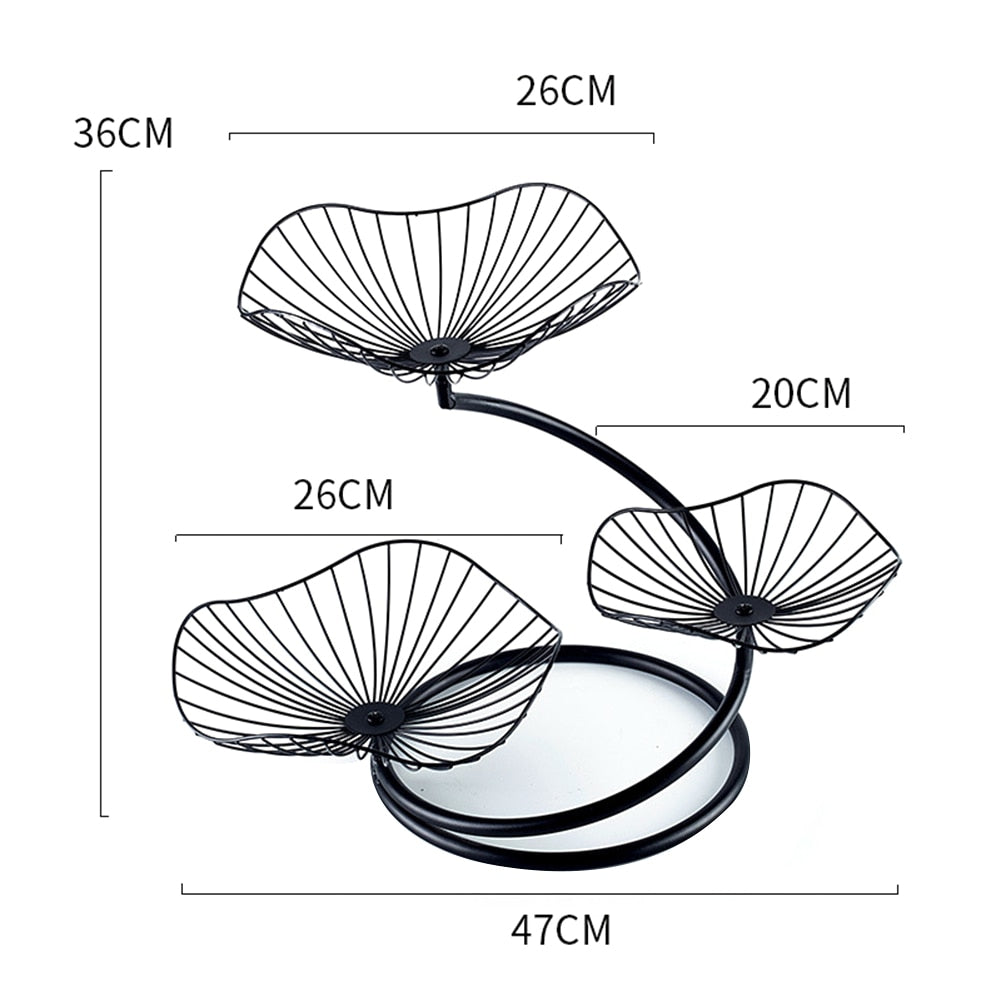 Iron Fruit Basket Stand - 3 Tier Fruit Trays - Cake Trays - Dessert / Snacks Trays - Vegetables - Snacks Storage Tray Stand - [28 DAY DELIVERY] - 11 COLORS/SHAPES/DESIGNS - CHECK 'EM OUT! -