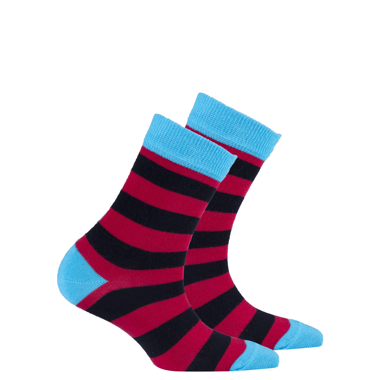 Kids Red Sky Stripe Socks - 1 COLOR -