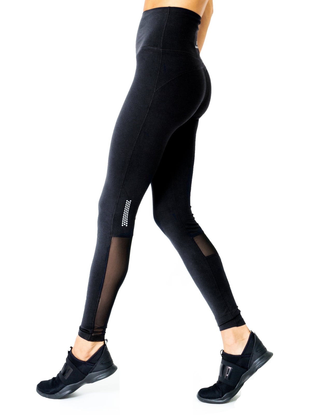 Savoy - Energique Athletic Leggings With Reflective Strips and Mesh Panels - 1 COLOR -