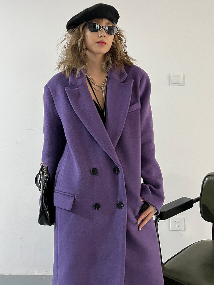 Marigold Shadows - Pera Purple Long Coat - [3-13 DAY DELIVERY] - 1 COLOR -