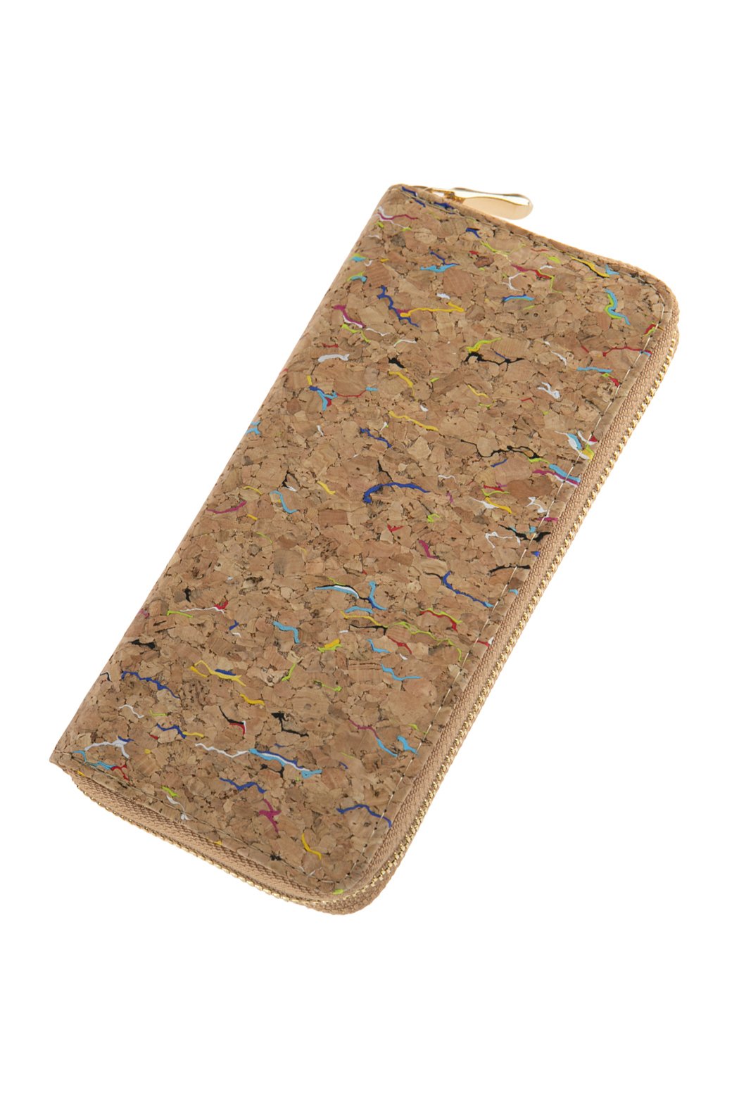 Cork Single Zipper Wallet - 6 COLORS -