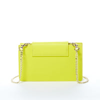 Thumbnail for Mary Bright Yellow Small Crossbody Leather Wristlet -