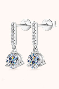 Thumbnail for 2 Carat Moissanite 925 Sterling Silver Drop Earrings