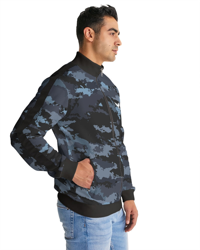 FYC - Men's Coast Camo Track Jacket W/Striped-Sleeve