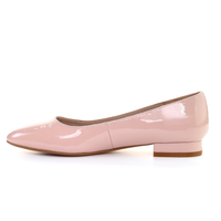 Thumbnail for Patent Leather Square Toe Ballerina (Pink)