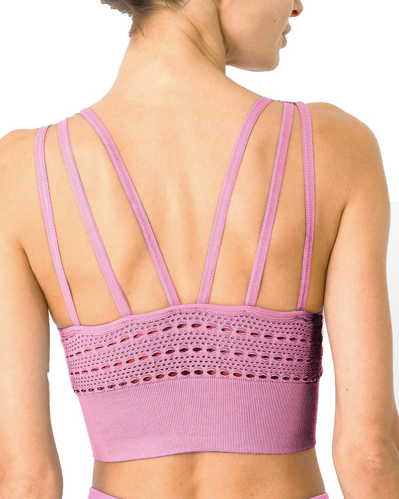 Savoy - Mesh Seamless Set - Pink - 2 PCS. - 1 COLOR -