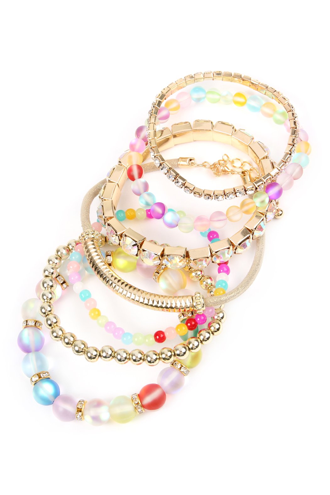 Mermaid Glass Stretch Bracelet - 7 COLORS -