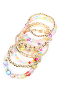 Thumbnail for Mermaid Glass Stretch Bracelet - 7 COLORS -