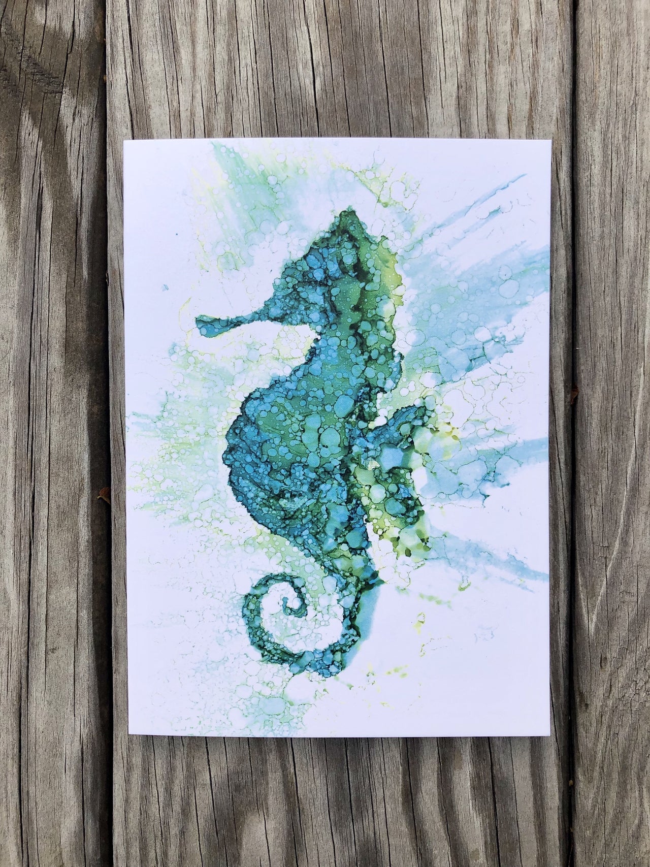 Seahorse : Greeting Card - 5"X7" - 1 OR SET(6) -