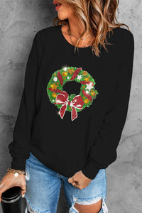 Thumbnail for Graphic Round Neck Dropped Shoulder Sweatshirt - T - 1 COLOR -