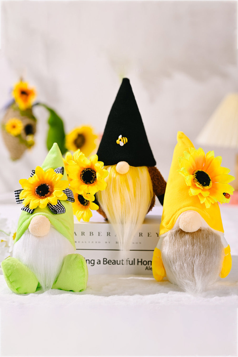 Set of 3 Sunflower Gnomes - 9.5" - 3 PCS - 3 TYPES / SET - [5-10 DAY DELIVERY] - T -