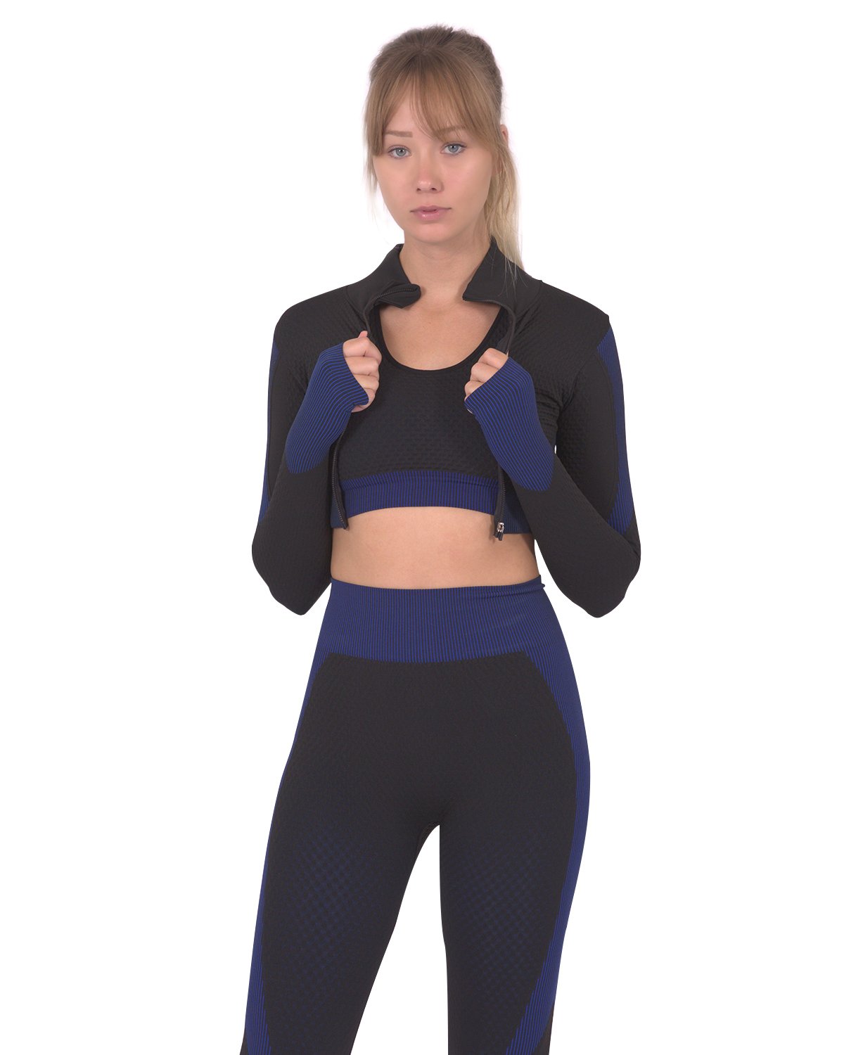 Savoy - Trois Seamless Sports Jacket - Black With Navy - 1 COLOR -