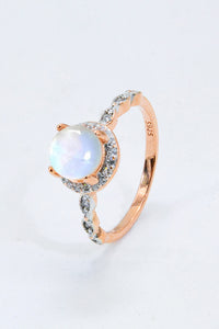 Thumbnail for Round Moonstone Ring - T - SIZES 6 THRU 9 - 1 FINISH -