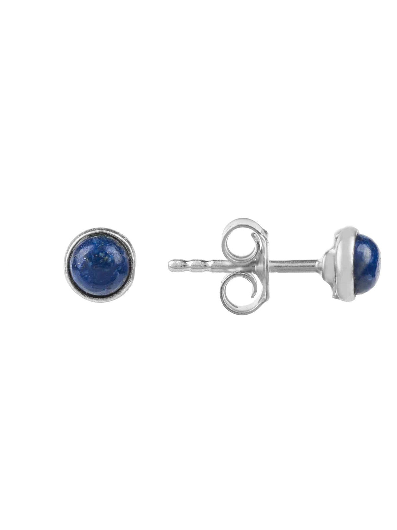 LATELITA - Petite Gemstone Silver Earrings Lapis Lazuli -