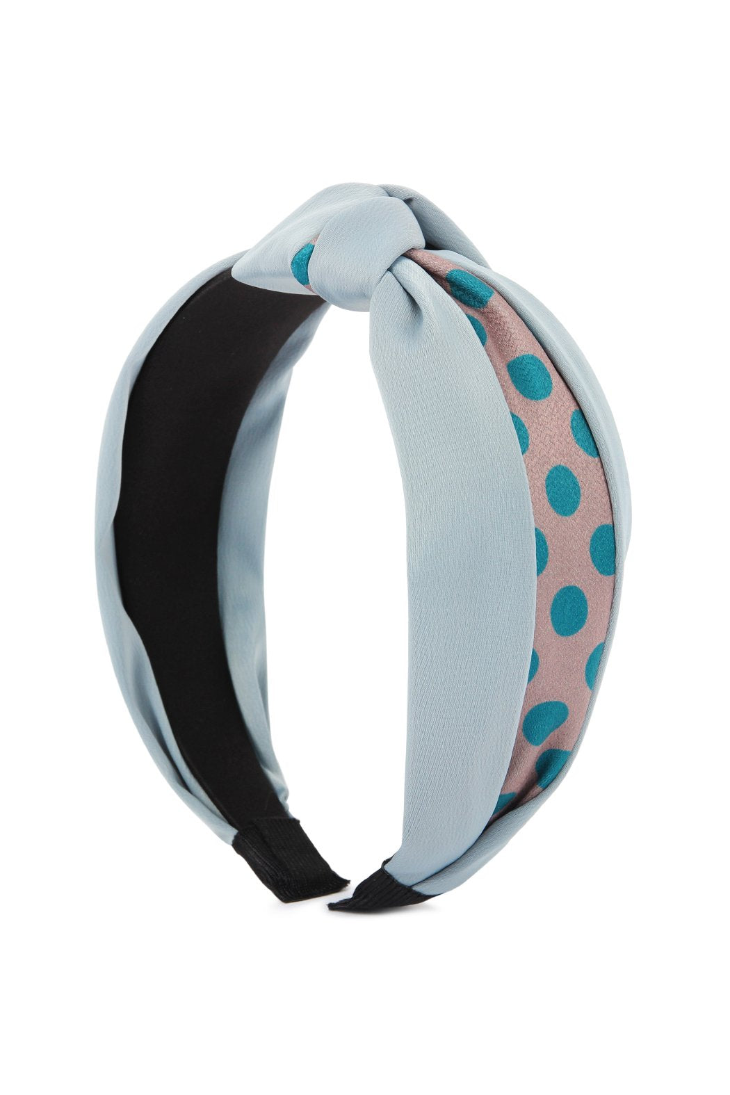 Riah Fashion - Half Tone Polka Dots Tied Hair Band - 5 COLORS