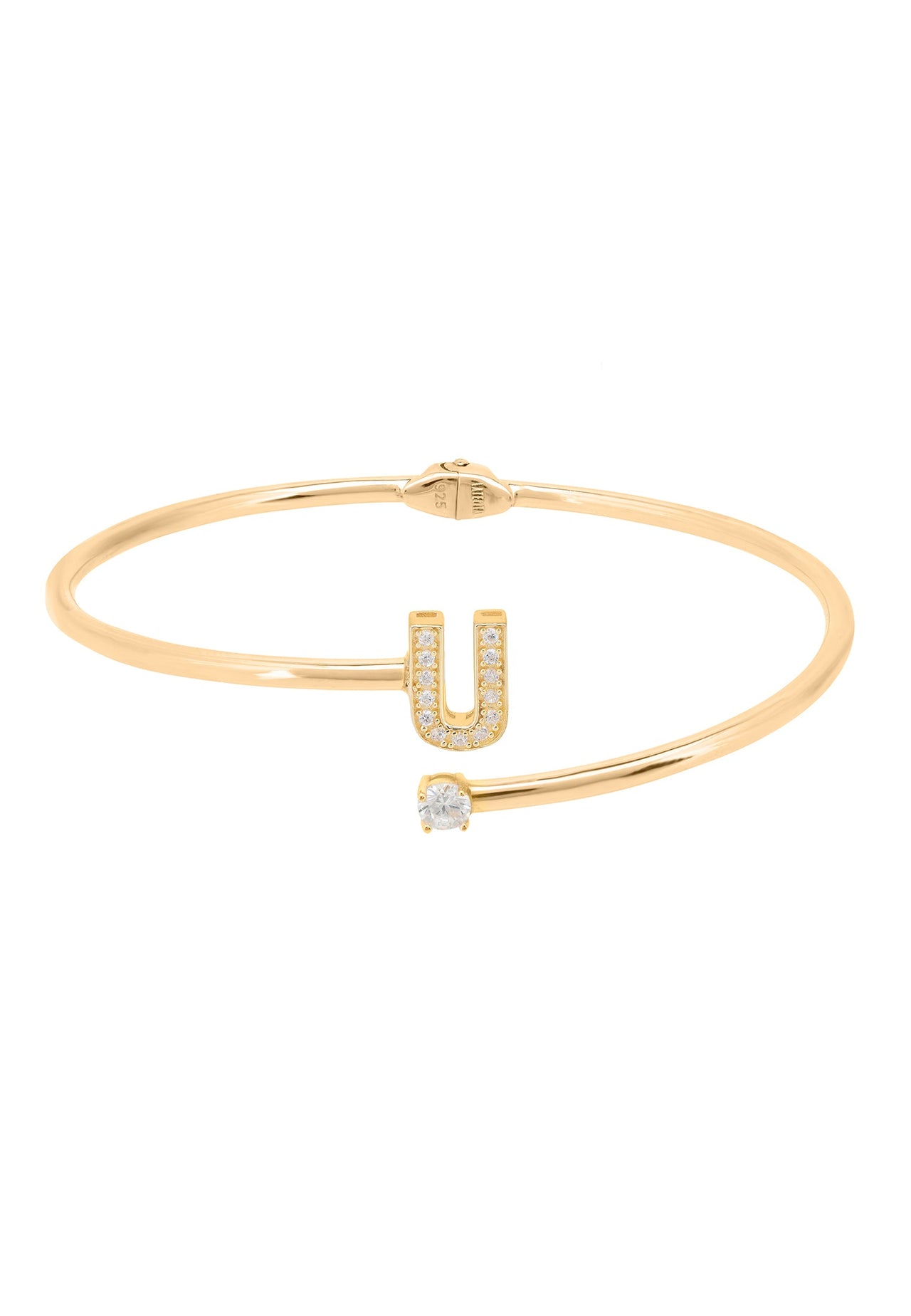 Initial Bangle Gold U -