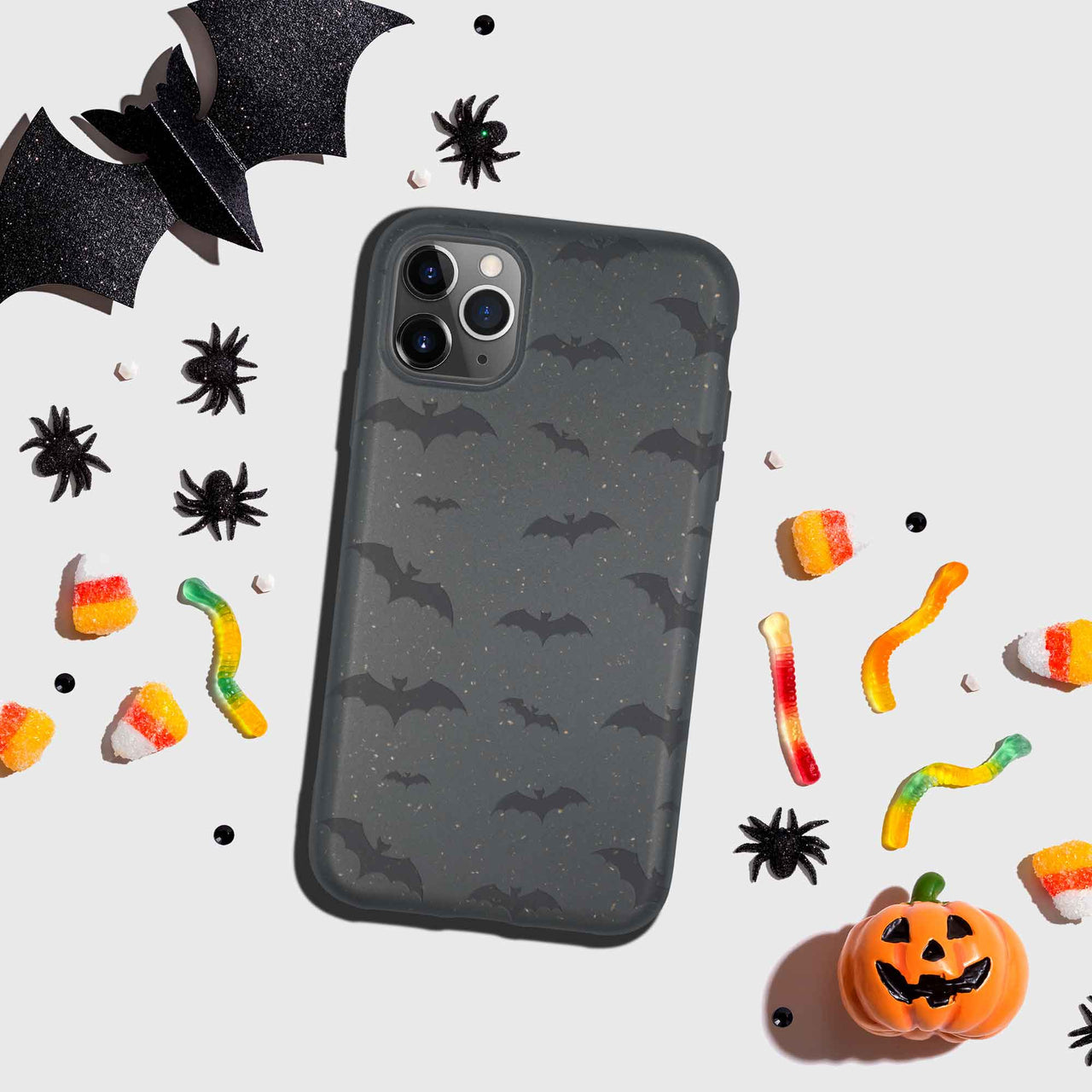 MMORE - Bats Halloween Biodegradable Phone Case - FITS 20 IPHONES - FIND YOURS! - Black -