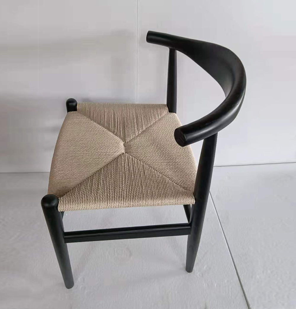 GFURN - Hannah Chair - Black & Natural Cord -