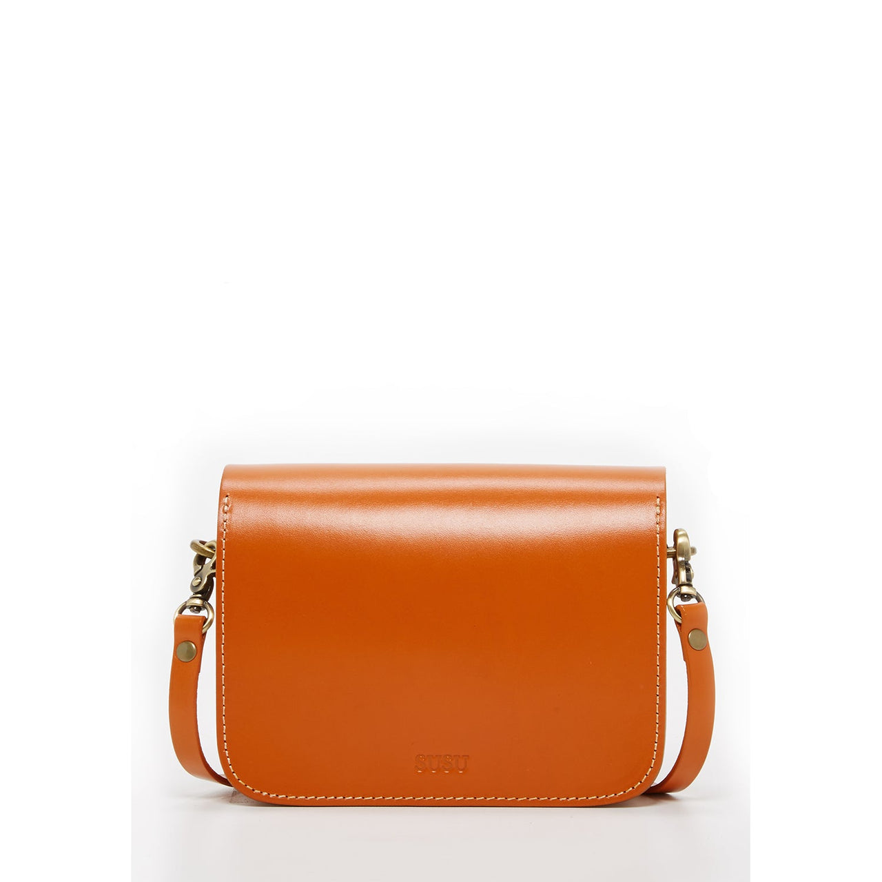 Nanah Light Brown Leather Crossbody Bag -