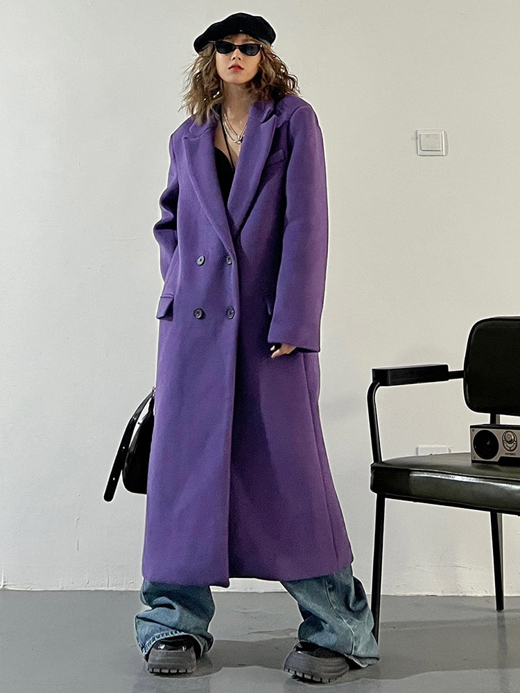 Marigold Shadows - Pera Purple Long Coat - [3-13 DAY DELIVERY] - 1 COLOR -