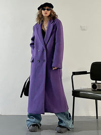 Thumbnail for Marigold Shadows - Pera Purple Long Coat - [3-13 DAY DELIVERY] - 1 COLOR -