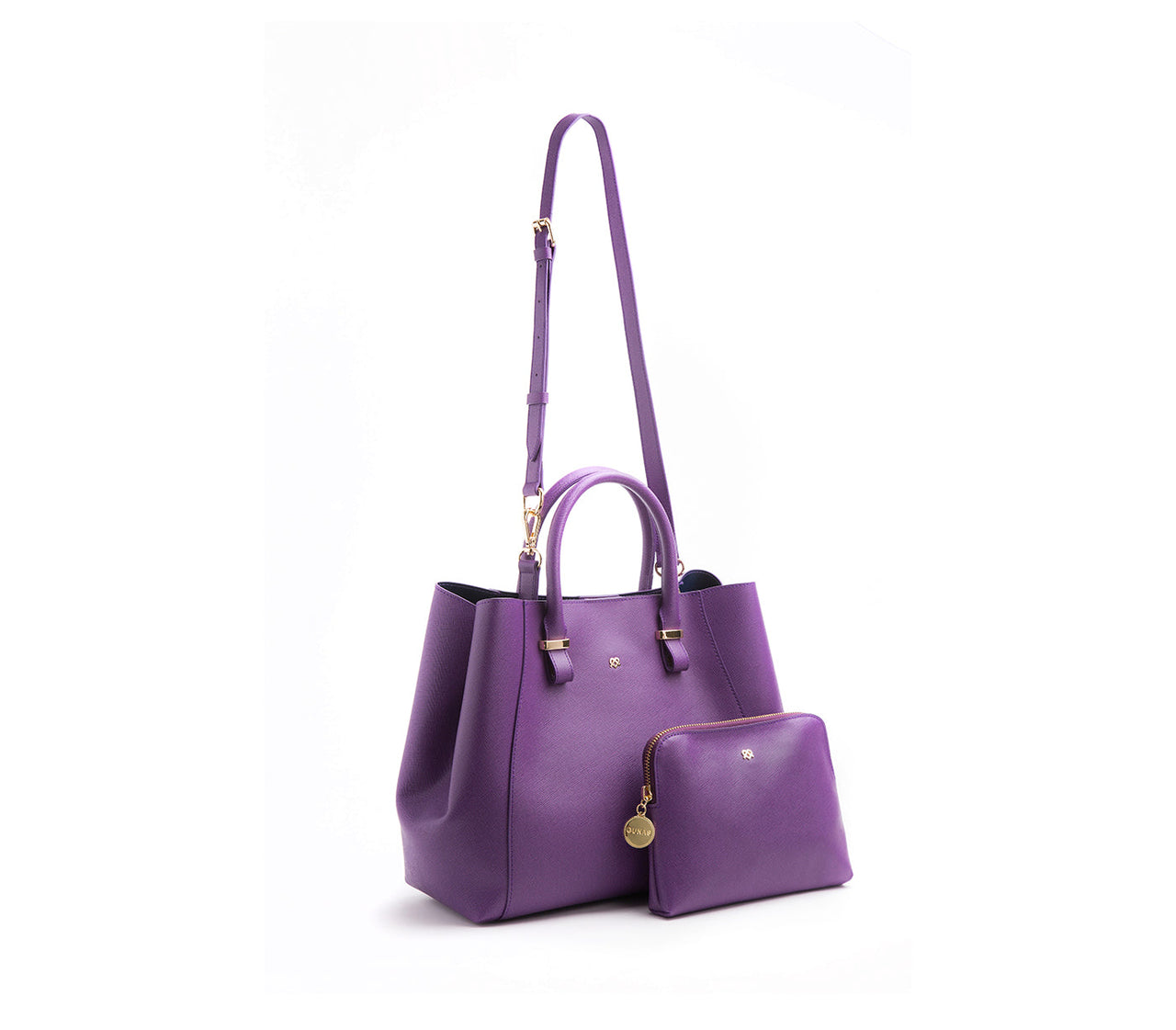 GUNAS NEW YORK - Jane - Purple Vegan Leather Satchel with dust bag - 1 COLOR -