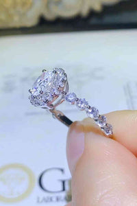 Thumbnail for Adored 1 Carat Moissanite 925 Sterling Silver Halo Ring