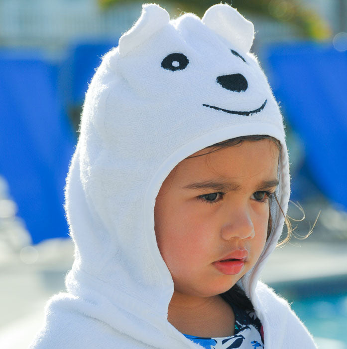 Little Ashkim - Bamboo Rayon Bear Hooded Turkish Towel: Little Kid -