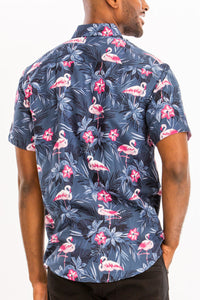 Thumbnail for WEIV - Digital Print Hawaiian Short Sleeve Shirt -