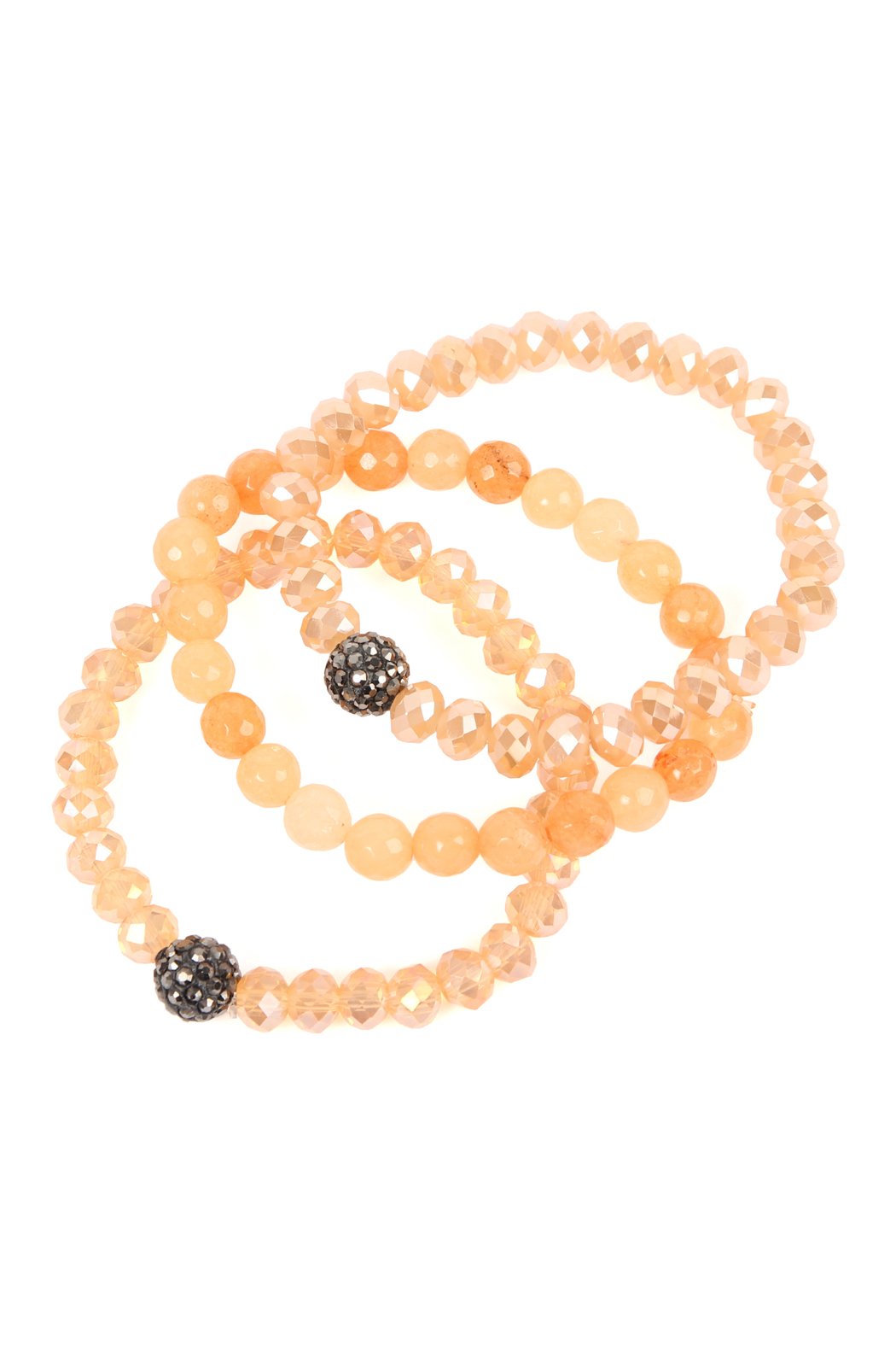 Glass and Natural Stone Bracelet Set - 9 COLORS -