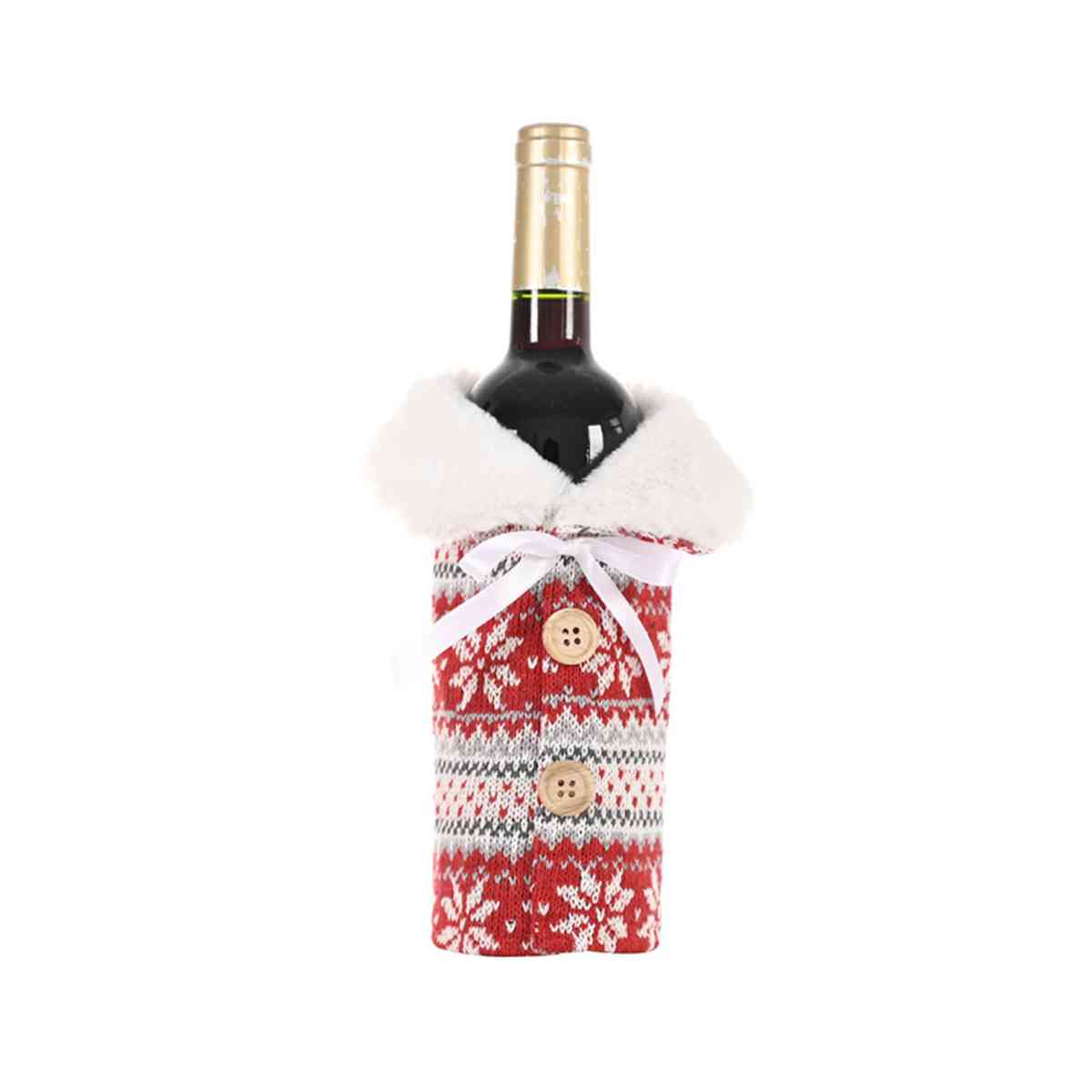 Snowflake Wine Bottle Cover - 8.3" - [5-10 DAY DELIVERY] - T - 2 COLORS -