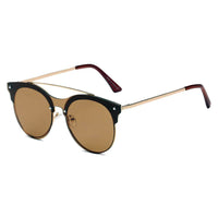 Thumbnail for Endicott | S3011 - Round Circle Brow-Bar Tinted Lens Sunglasses - 5 COLORS -