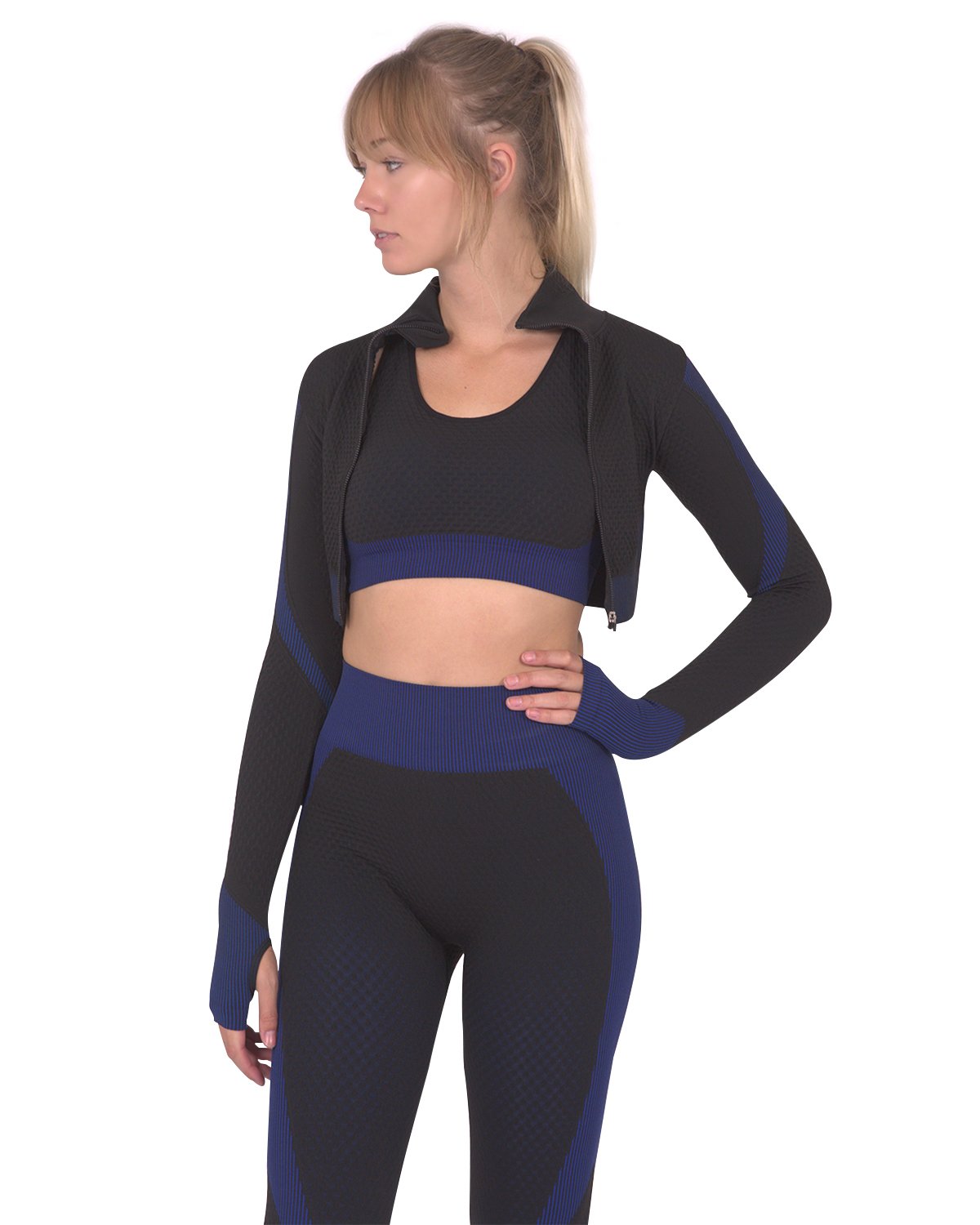 Savoy - Trois Seamless Sports Jacket - Black With Navy - 1 COLOR -