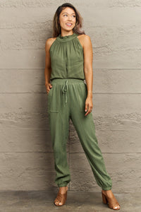 Thumbnail for Tie Waist Long Pants with Pocket - T - 1 COLOR -