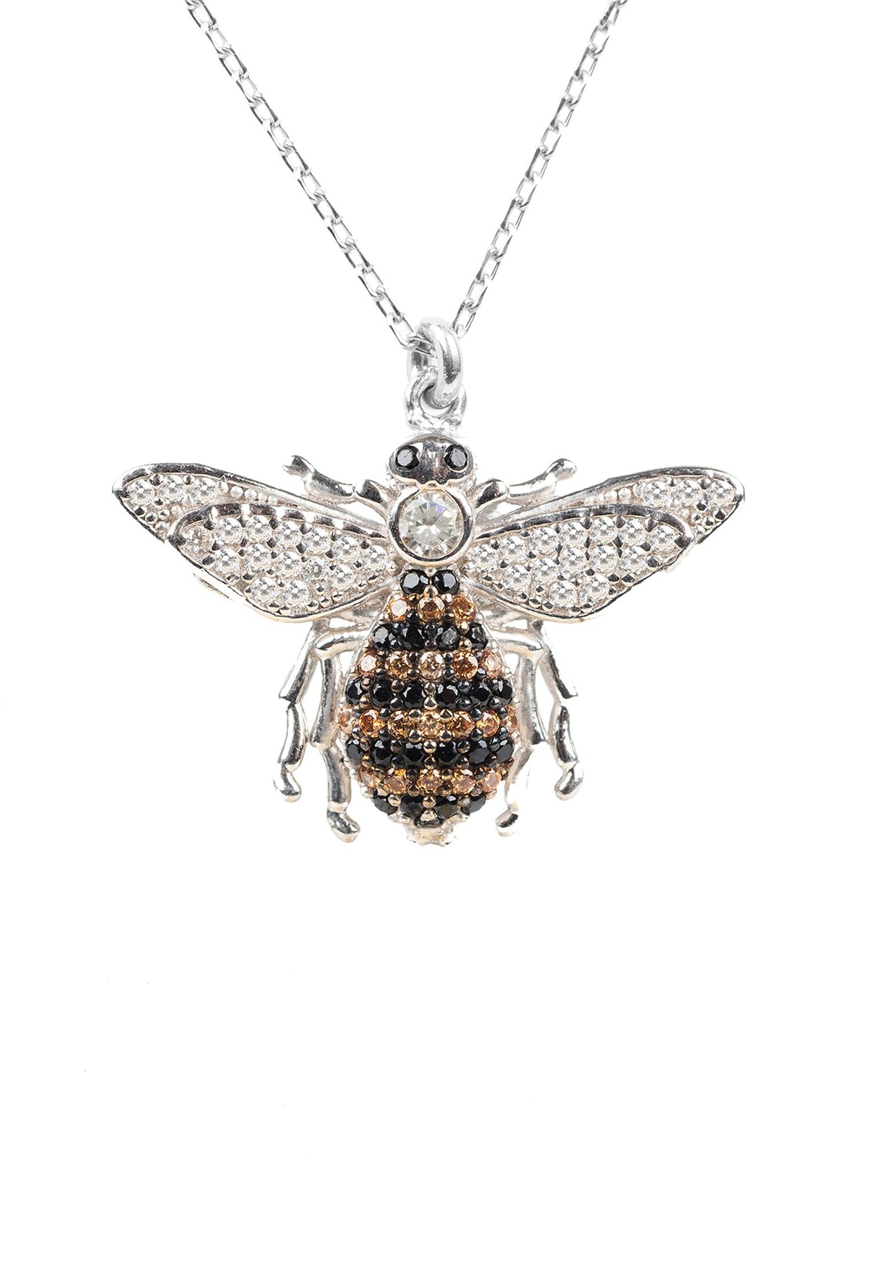 LATELITA - Honey Bee Pendant Necklace Silver -