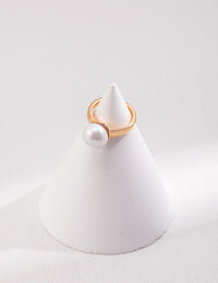 Thumbnail for Large Pearl Open Ring